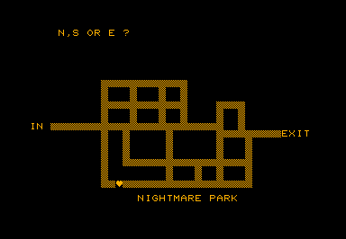 Nightmare Park (English) game screenshot for Commodore PET